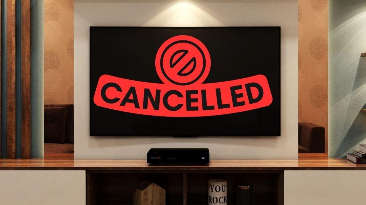 Pantalla TV cancelado simbolo Pantalla TV cancelado simbolo