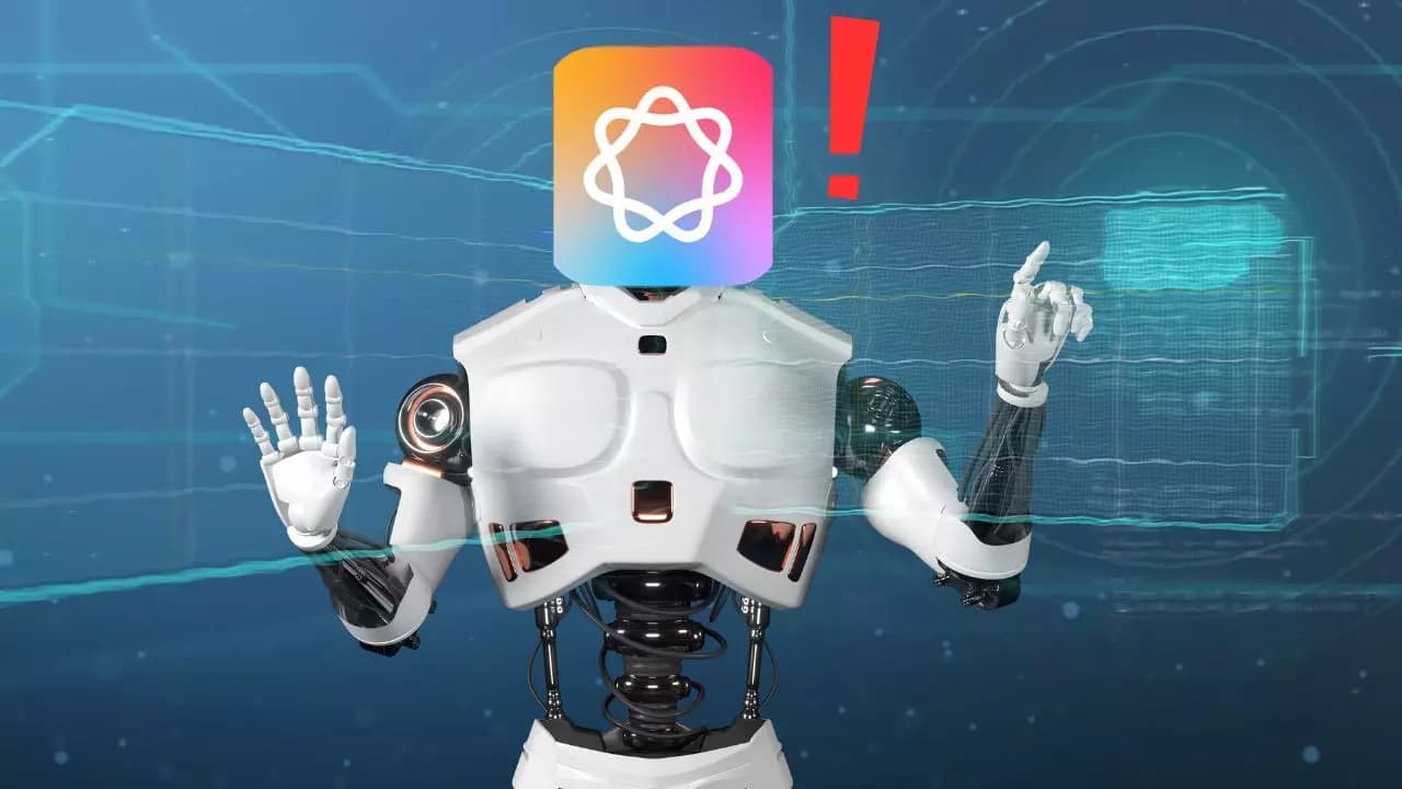 Robot logo Apple Intelligence IA Robot logo Apple Intelligence IA