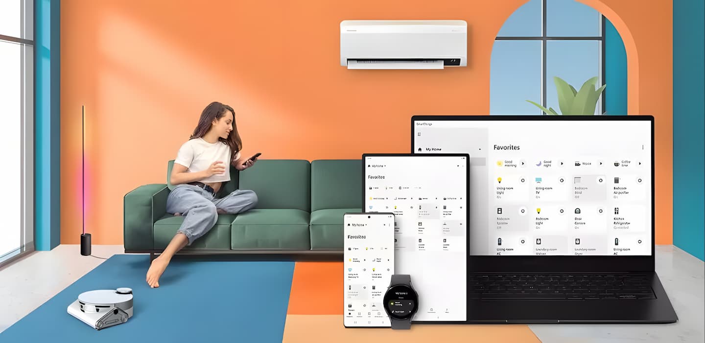 Tecnologia SmartThings Samsung chica hogar Tecnologia SmartThings Samsung chica hogar