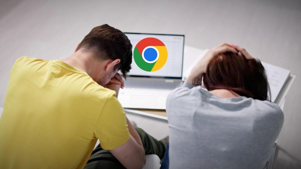 Usuarios tristes Google Chrome pantalla Usuarios tristes Google Chrome pantalla