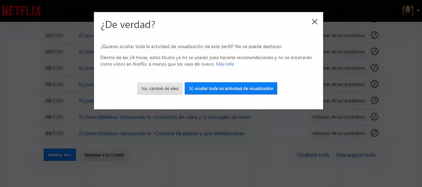 netflix ocultar actividad visualizacion netflix ocultar actividad visualizacion