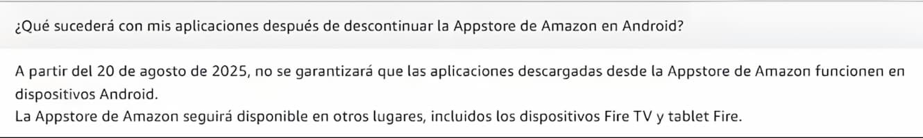 Amazon Appstore cierre apps Android Amazon Appstore cierre apps Android