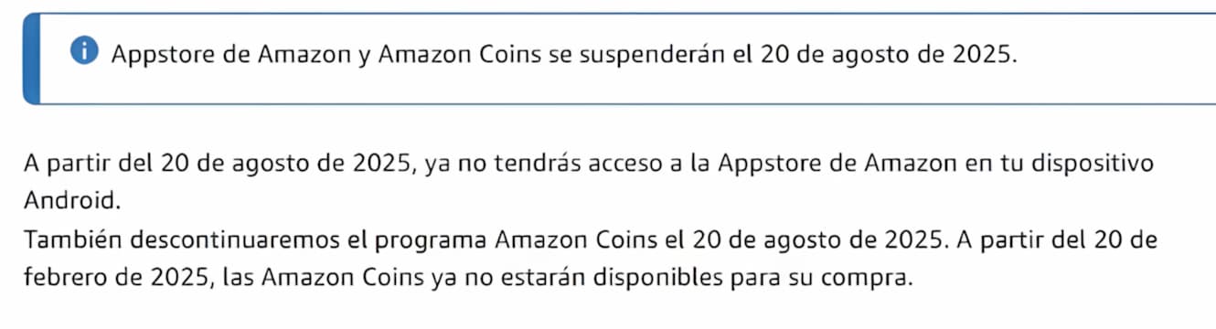 Appstore Amazon cierre Android Appstore Amazon cierre Android
