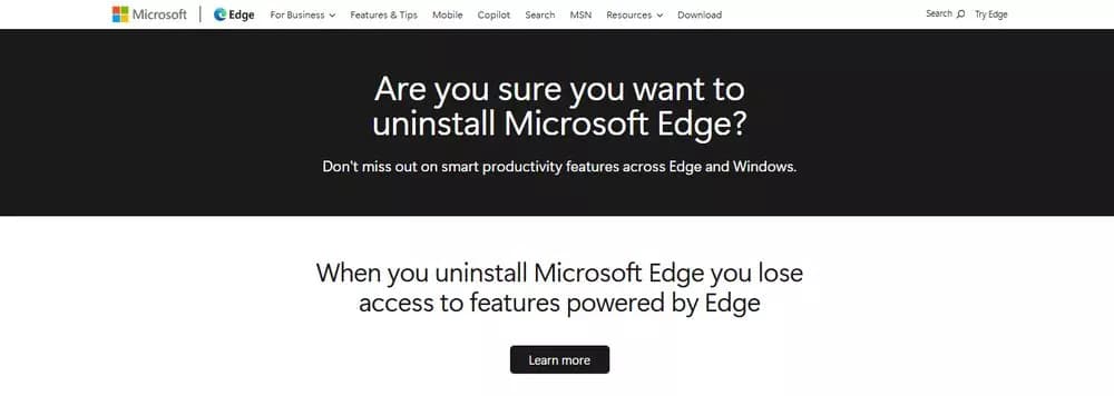 Desinstalar Microsoft Edge web oficial Desinstalar Microsoft Edge web oficial