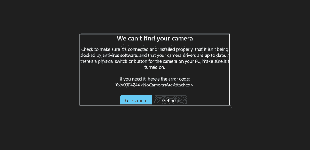 Problema camara Windows sistema Problema camara Windows sistema