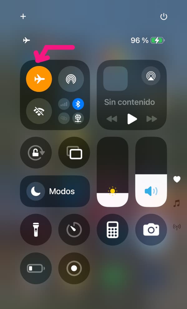 iphone modo avion  iphone modo avion