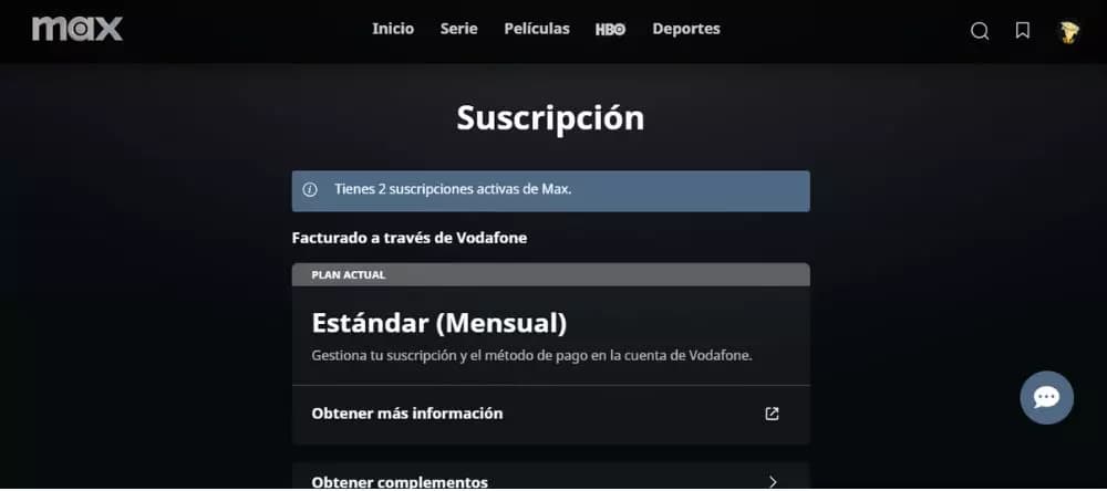 2 suscripciones activas max 2 suscripciones activas max