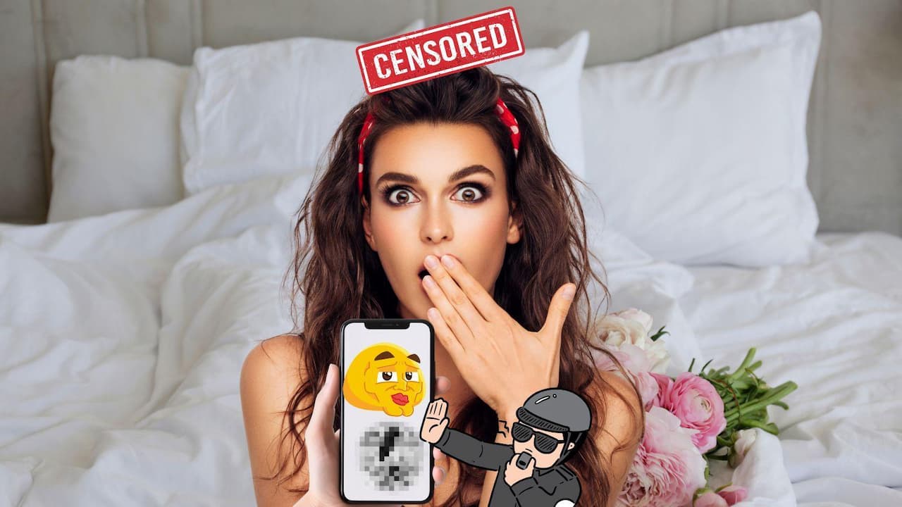 Chica sorprendida censura policia stop movil Chica sorprendida censura policia stop movil
