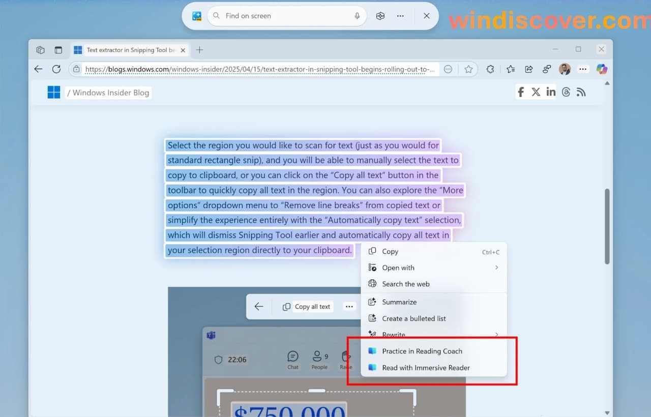 Leer texto funcion ayuda ordenadores Copilot Plus Leer texto funcion ayuda ordenadores Copilot Plus