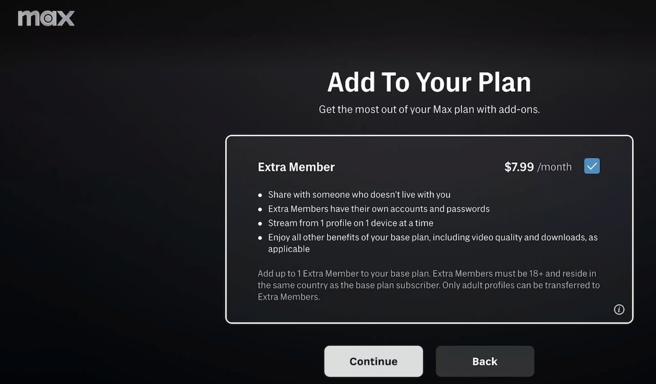 Max Extra Member Add On Max Extra Member Add On