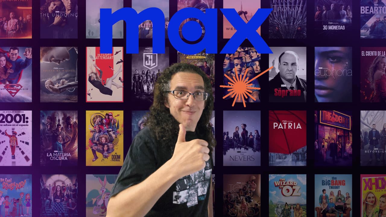 Chico contento pulgar arriba logo Max plataforma Chico contento pulgar arriba logo Max plataforma