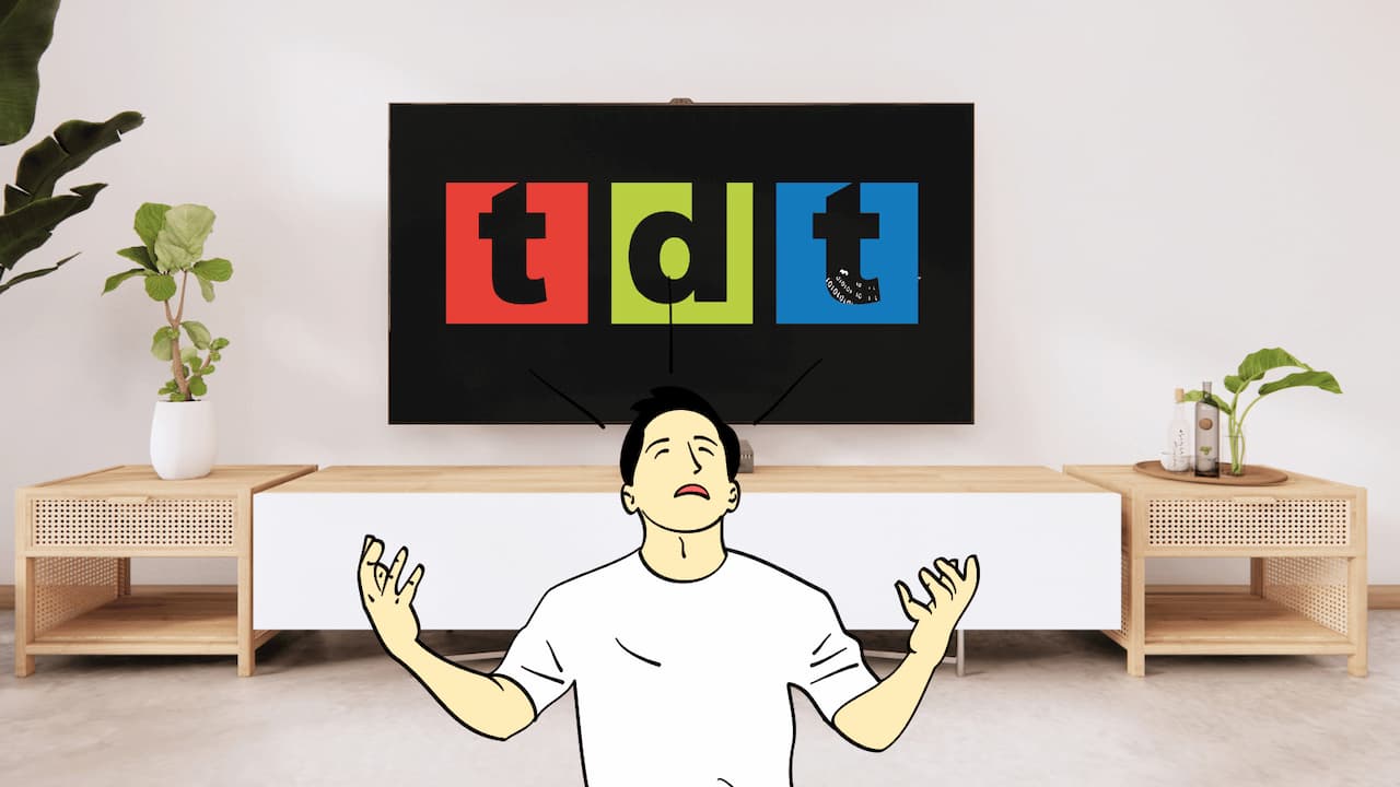 Chico desesperado television logo TDT casa Chico desesperado television logo TDT casa