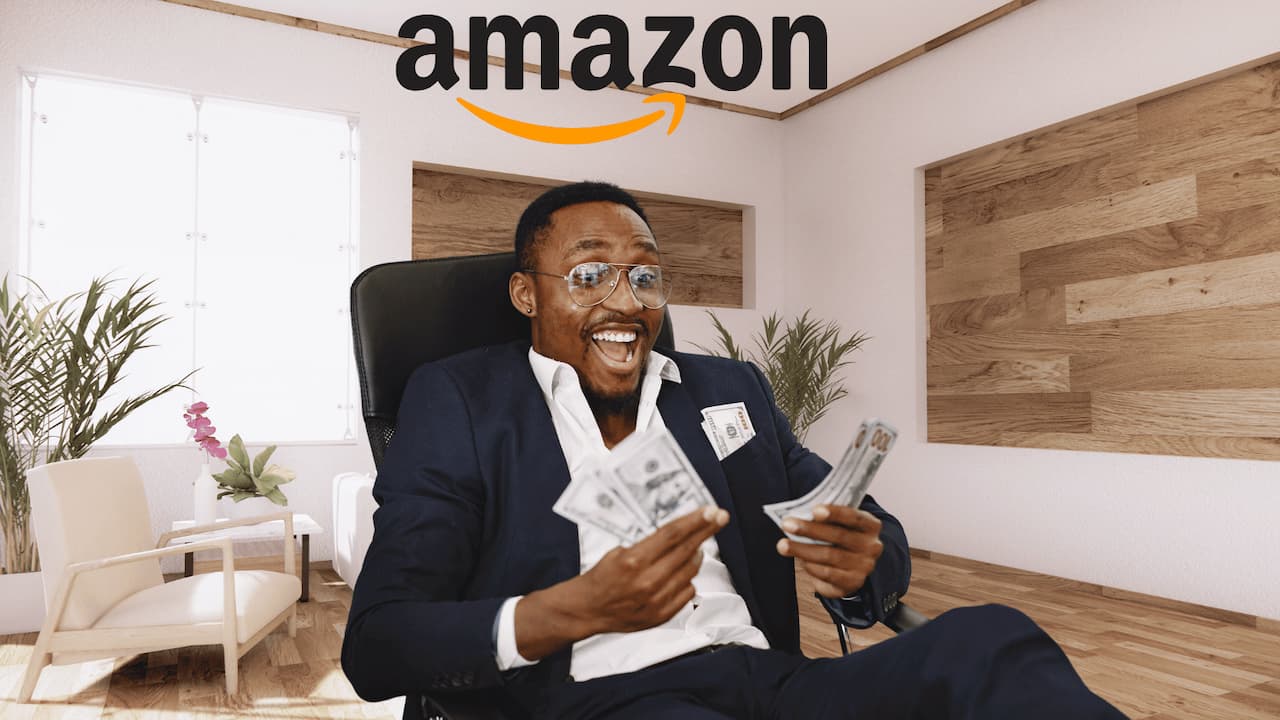 Hombre feliz contando dinero manos Amazon Hombre feliz contando dinero manos Amazon