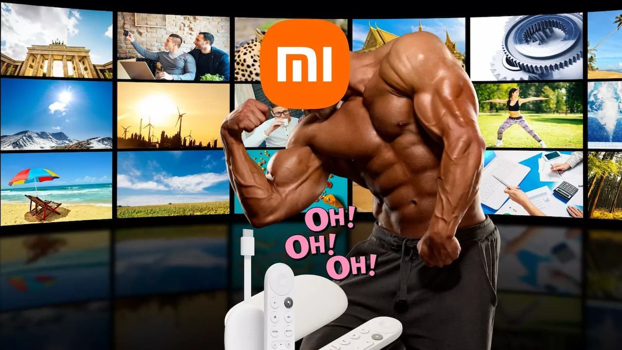 Hombre musculoso logo Xiaomi dispositivos Google Hombre musculoso logo Xiaomi dispositivos Google