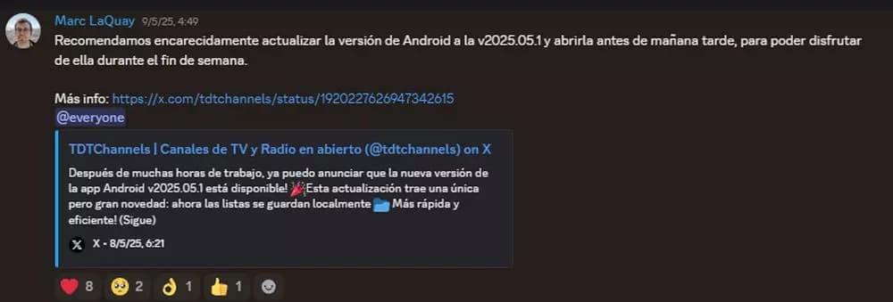 TDTChannels mensaje solucion problemas conexion bloqueos TDTChannels mensaje solucion problemas conexion bloqueos