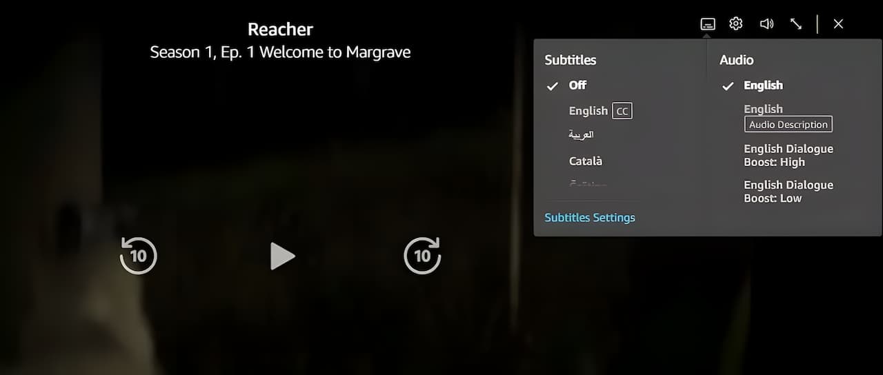 Eleccion audio Dialogue Boost Prime Video Eleccion audio Dialogue Boost Prime Video
